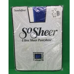 VTG Sandalfoot Royal Blue So Sheer Ultra Sheer Pantyhose Size B